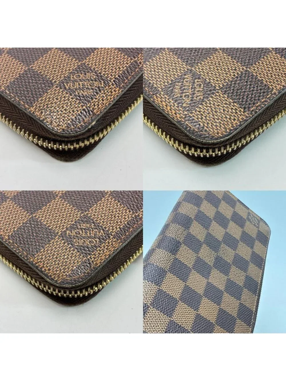Louis Vuitton Damier Zippy Wallet Zip Around Ebene
